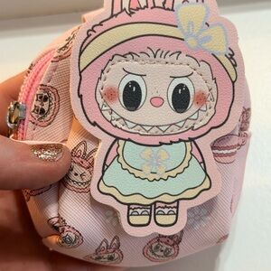Pink Cartoon Character Kids Coin Purse